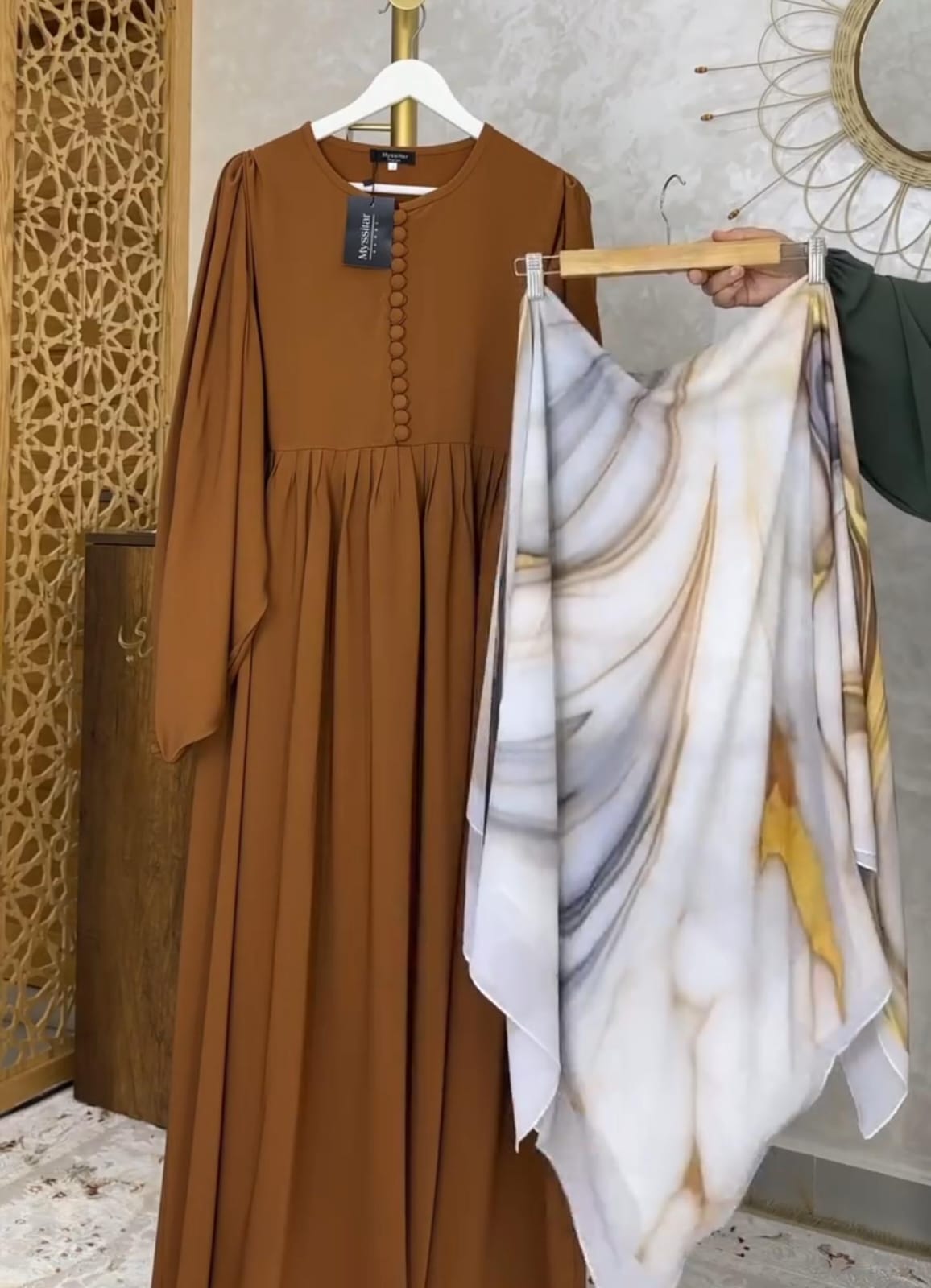 Women Trendy Abaya & Scarf Set π€