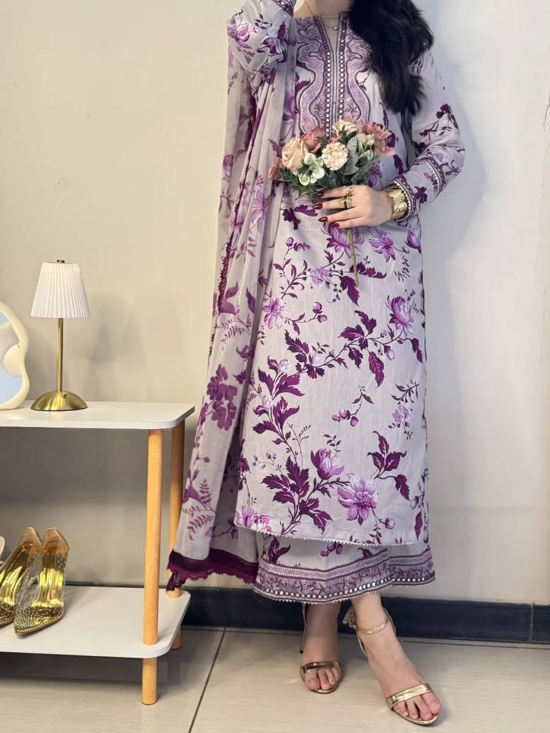 Beautiful Printed Lawn 3pcs Suit ๐ธ