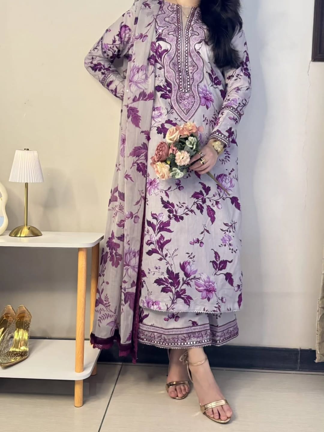 Beautiful Printed Lawn 3pcs Suit ๐ธ
