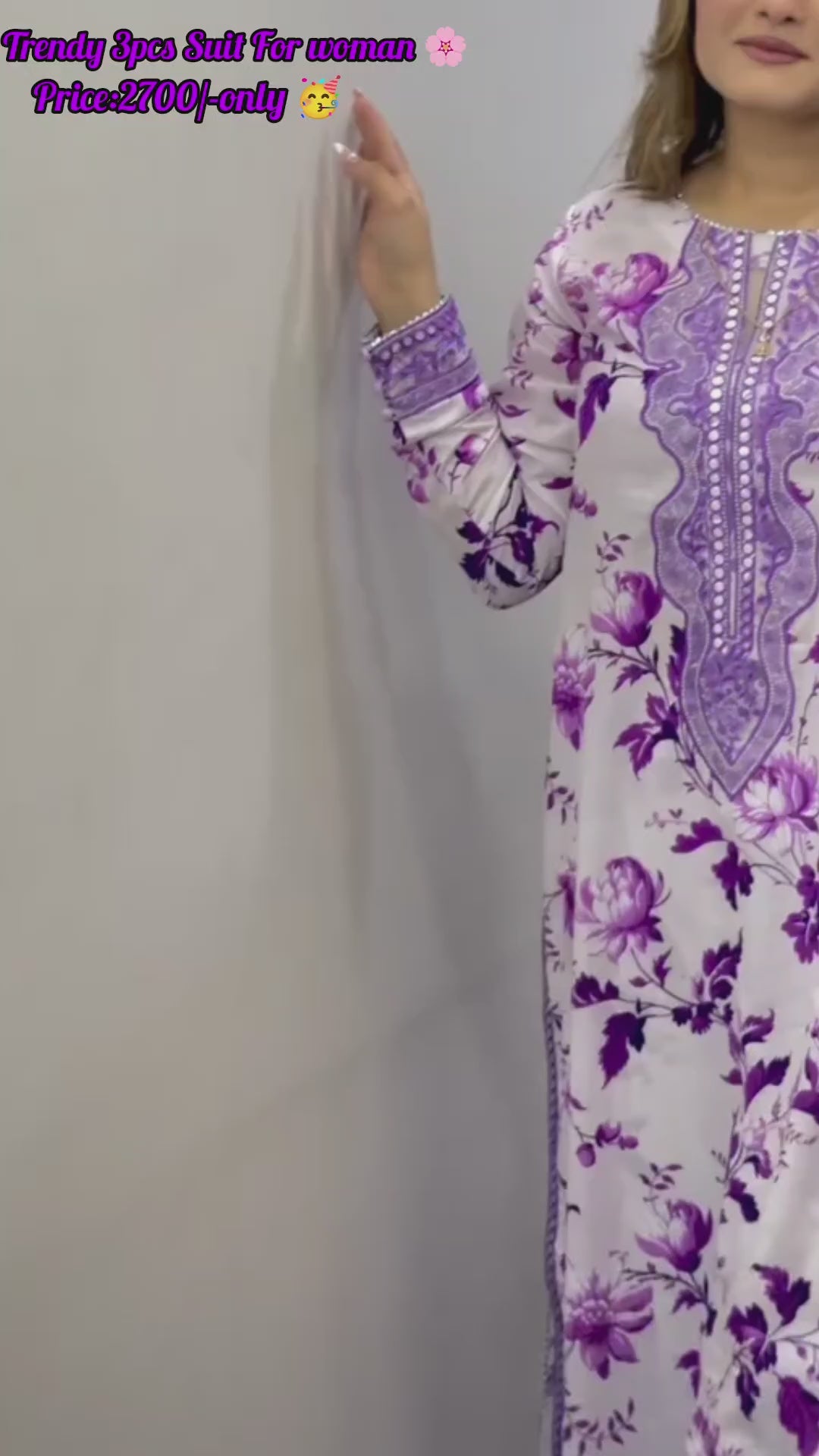 Beautiful Printed Lawn 3pcs Suit ๐ธ