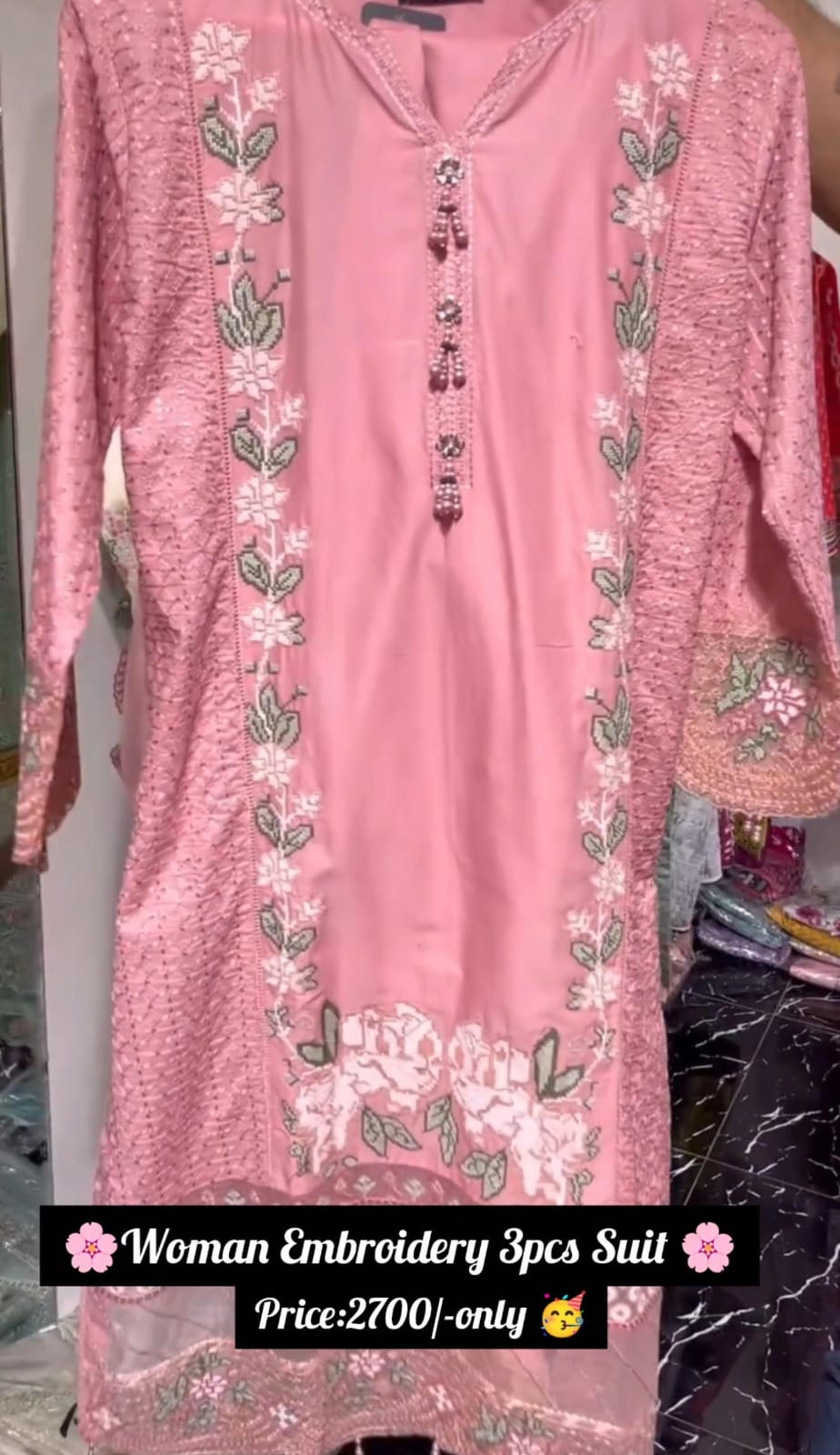Trendy Embroidered 3-Piece Suit