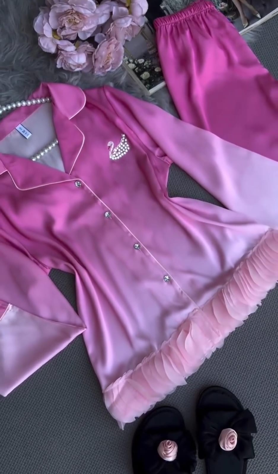 Women’s Night Suit with Matching Slippers