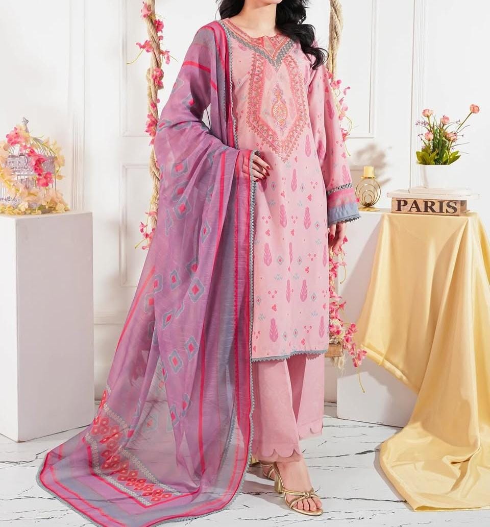 Summer Lawn Embroidery 3-Piece Suit 🌸