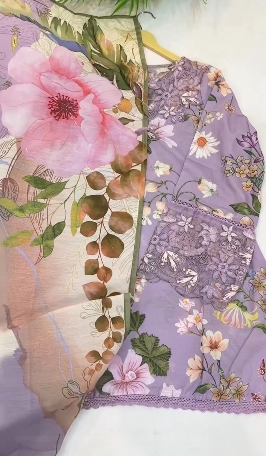 Trendy Embroidery 3pcs Suit For Women