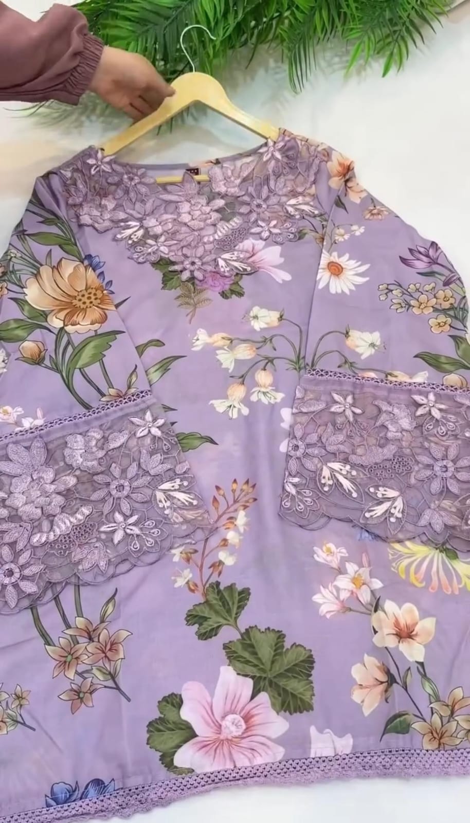 Trendy Embroidery 3pcs Suit For Women