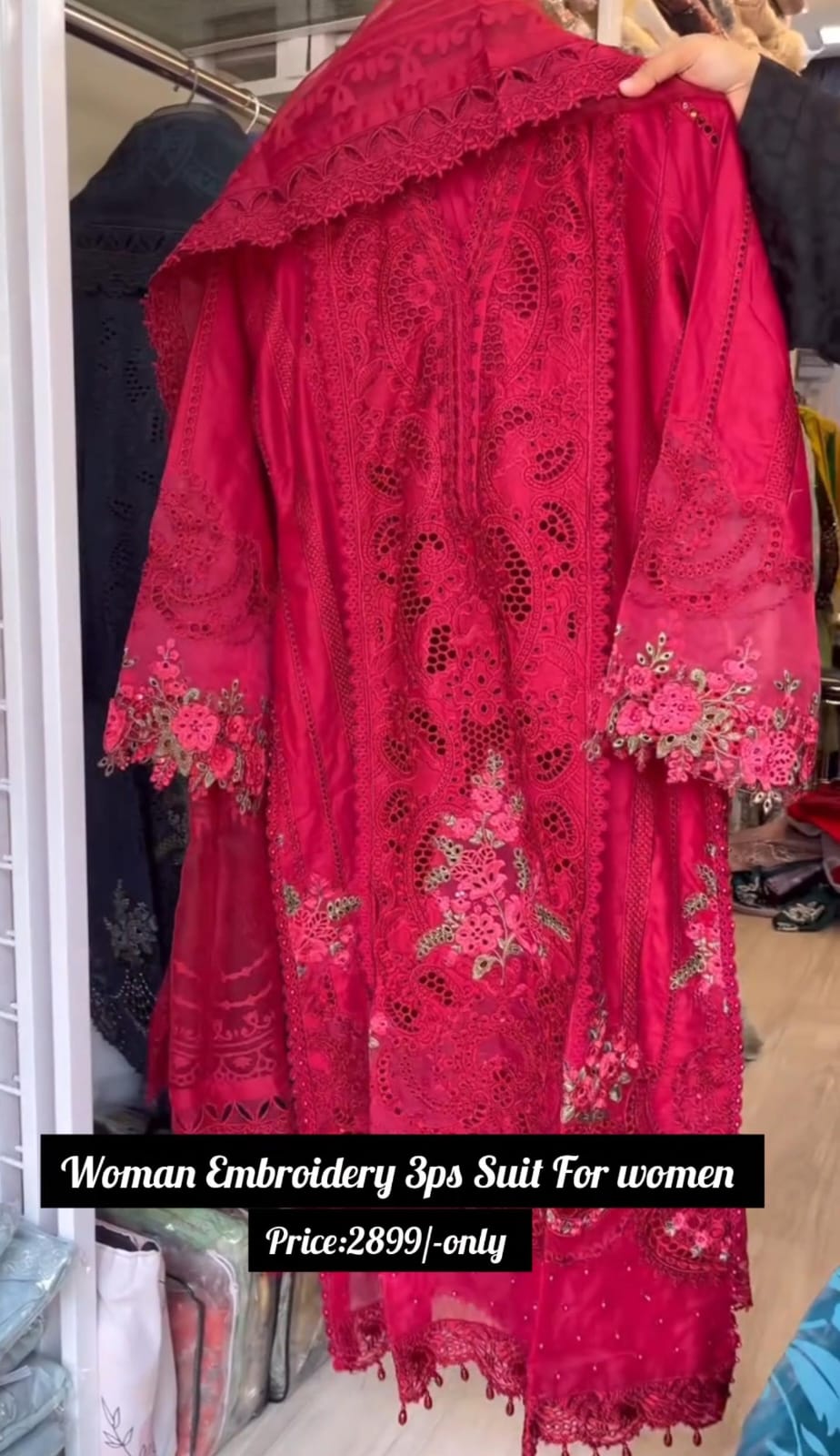 Elegant Embroidered 3-Piece Suit 🌸