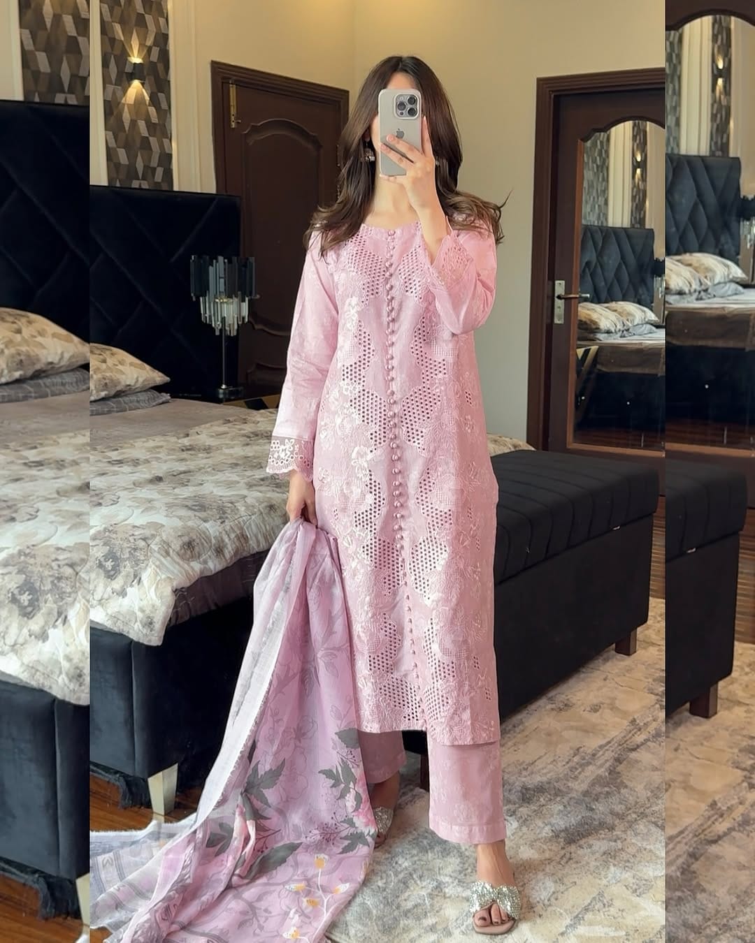 Luxury Chikankari 3-Piece Suit for Women ✨
