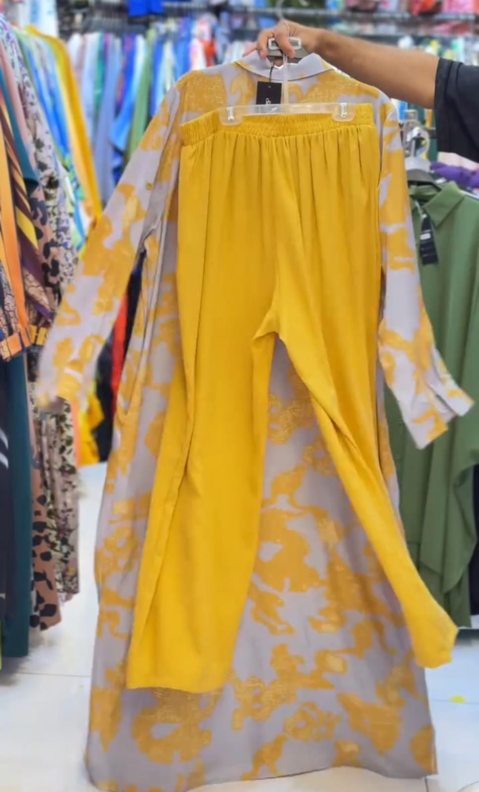 Summer Chic: Long Shirt with Palazzo Set 🌞