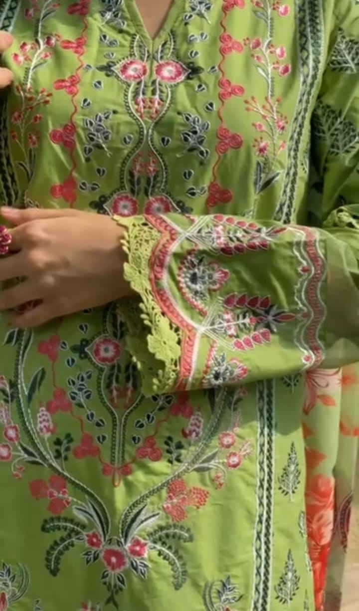 Lawn Embroidered 3-Piece Suit for Women 🌸