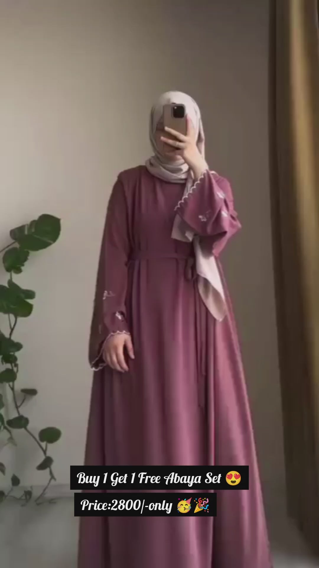 Buy 1 Get 1 FREE Abaya Set for Women! 🔥