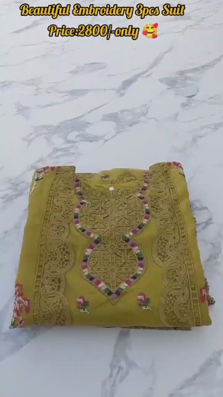Luxury Embroidered 3-Piece Suit for Women 👑
