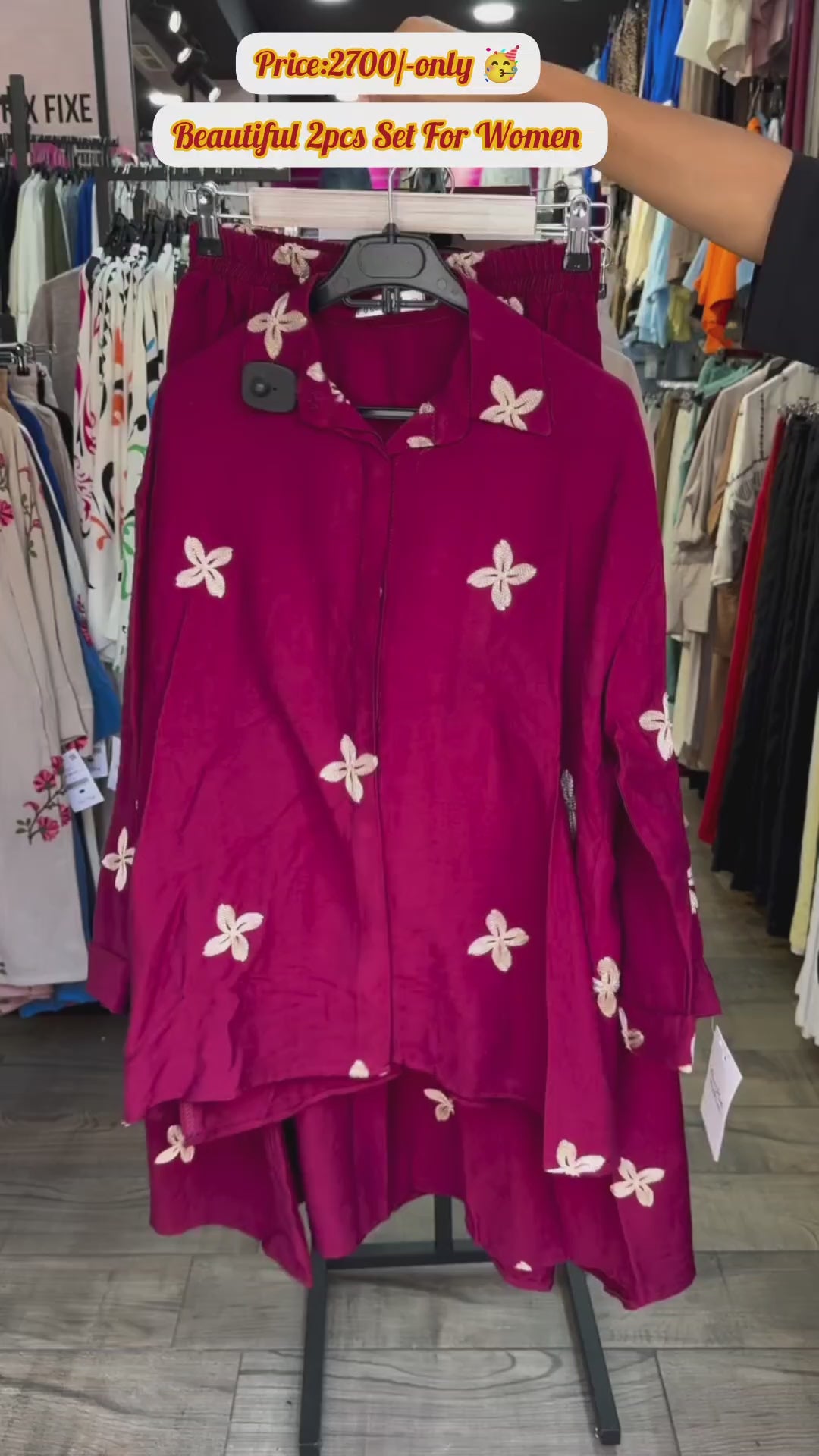 Beautiful Embroidery 2-Piece Suit 🌸
